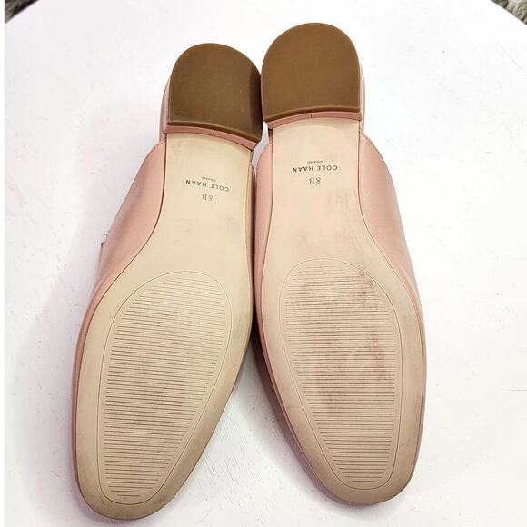 Cole Haan Ryan Mule In Mahogany Rose Leather Python Mules Flats Slide Sandals - Picture 7 of 12